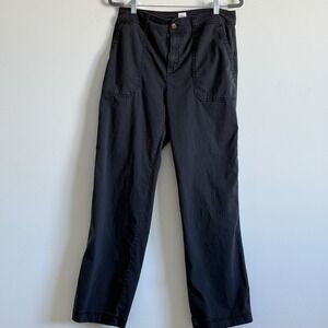 GAP GIRLFRIEND KHAKI Chino Pants 10 Tall Straight Leg Big Pockets Blue Utility